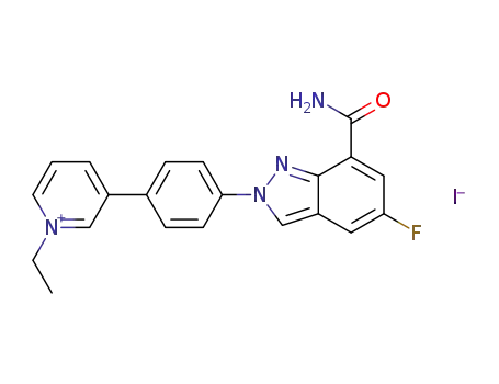 3-{4-[7-(aminocarbonyl)-5-fluoro-2H-indazol-2-yl]phenyl}-1-ethylpyridinium iodide