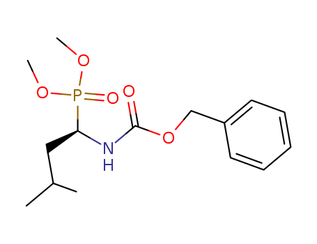 Molecular Structure of 128948-79-8 (Carbamic acid, [(1R)-1-(dimethoxyphosphinyl)-3-methylbutyl]-,
phenylmethyl ester)