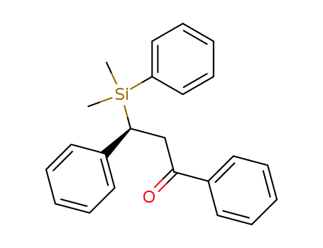 Molecular Structure of 118356-60-8 (1-Propanone, 3-(dimethylphenylsilyl)-1,3-diphenyl-)