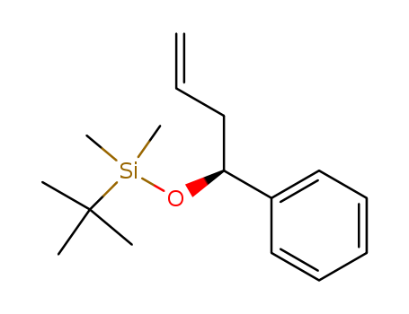 Molecular Structure of 183620-66-8 (Silane, (1,1-dimethylethyl)dimethyl[[(1S)-1-phenyl-3-butenyl]oxy]-)