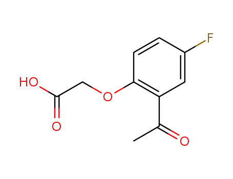 Molecular Structure of 34848-65-2 (2-(2-acetyl-4-fluorophenoxy)acetic acid)