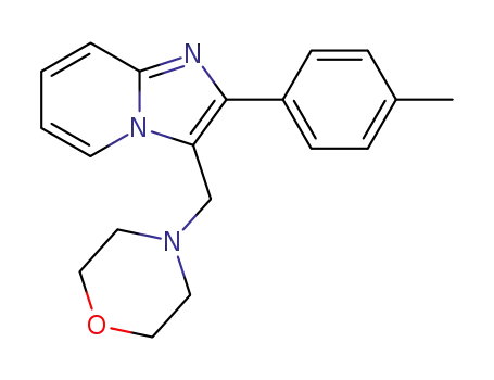 Molecular Structure of 3369-10-6 (3-(Morpholinomethyl)-2-(p-tolyl)imidazo[1,2-a]pyridine)