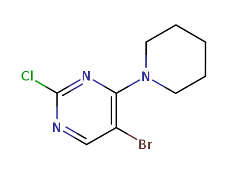 Pyrimidine,5-bromo-2-chloro-4-(1-piperidinyl)-