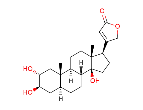 Molecular Structure of 24211-63-0 (Card-20(22)-enolide,2,3,14-trihydroxy-, (2a,3b,5a)- (9CI))