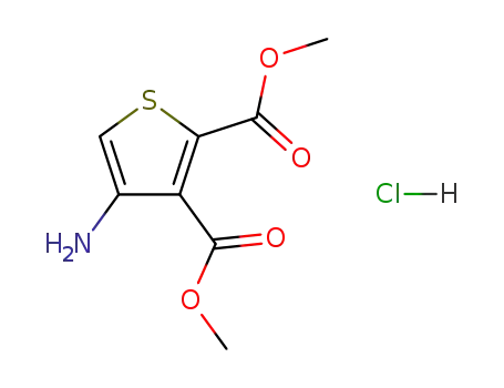 Molecular Structure of 121071-71-4 (Dimethyl 4-aminothiophene-2,3-dicarboxylate hydrochloride)