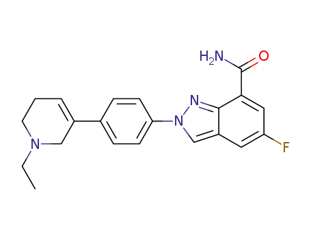 2-[4-(1-ethyl-1,2,5,6-tetrahydropyridin-3-yl)phenyl]-5-fluoro-2H-indazole-7-carboxamide