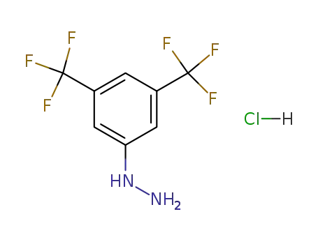 Molecular Structure of 502496-23-3 (3,5-Bis(trifluoromethyl)phenylhydrazine hydrochloride)