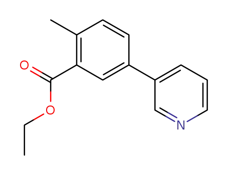 Molecular Structure of 702682-38-0 (ethyl 5-(3-pyridyl)-2-methylbenzoate)