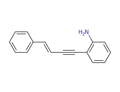 Molecular Structure of 124643-50-1 (Benzenamine, 2-[(3E)-4-phenyl-3-buten-1-ynyl]-)
