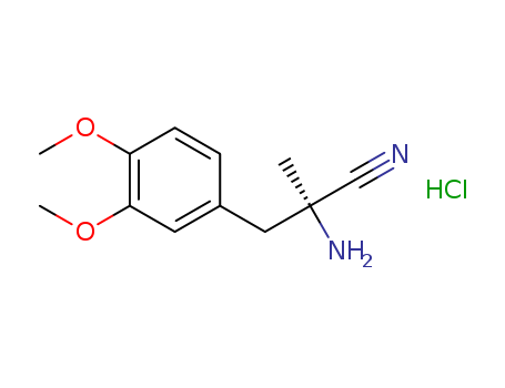 L-3-(3,4-Dimethoxyphenyl)-alpha-amino-2-methylpropionitrile hydrochloride