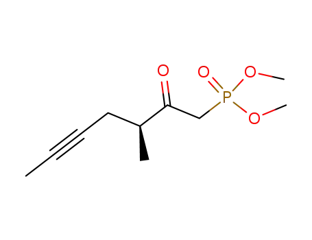 Molecular Structure of 88295-05-0 (Phosphonic acid, (3-methyl-2-oxo-5-heptynyl)-, dimethyl ester, (S)-)