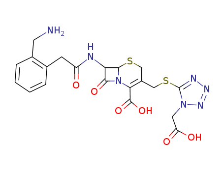 5-Thia-1-azabicyclo[4.2.0]oct-2-ene-2-carboxylicacid,7-[[2-[2-(aminomethyl)phenyl]acetyl]amino]-3-[[[1-(carboxymethyl)-1H-tetrazol-5-yl]thio]methyl]-8-oxo-,(6R,7R)-