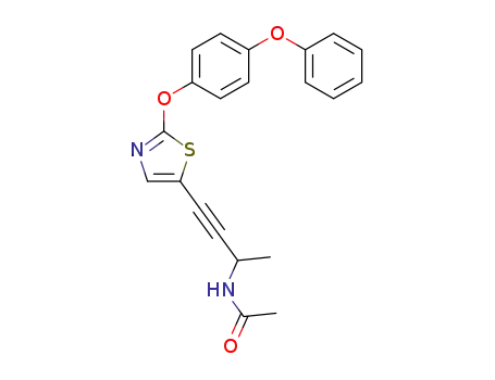 Molecular Structure of 903886-81-7 (N-[1-Methyl-3-[2-(4-phenoxyphenoxy)-1,3-thiazol-5-yl]prop-2-ynyl]acetamide)