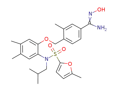 N-[4,5-dimethyl-2-[2-methyl-4-(N-hydroxyamidino)phenylmethyloxy]phenyl]-N-isobutyl-(5-methyl-2-furyl)sulfonylamide