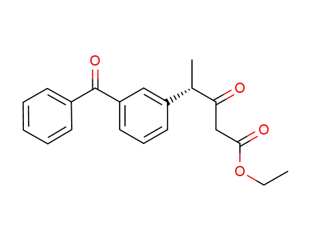 (S) (+)-ethyl-4-[(3'-benzoyl)phenyl]-3-oxopentanoate
