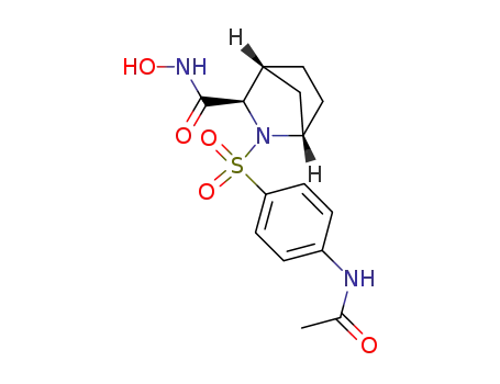 Molecular Structure of 529478-13-5 (2-Azabicyclo[2.2.1]heptane-3-carboxamide,
2-[[4-(acetylamino)phenyl]sulfonyl]-N-hydroxy-, (1S,3R,4R)-)