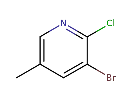 Molecular Structure of 17282-03-0 (2-Chloro-3-bromo-5-methylpyridine)