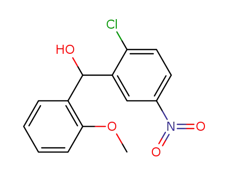 Molecular Structure of 173736-10-2 (2-chloro-2'-methoxy-5-nitrobenzhydrol)