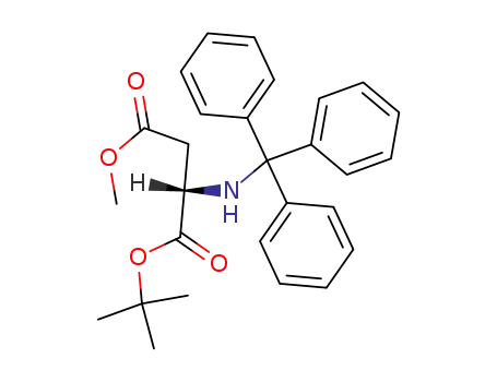 Molecular Structure of 116393-73-8 (L-Aspartic acid, N-(triphenylmethyl)-, 1-(1,1-dimethylethyl) 4-methyl
ester)