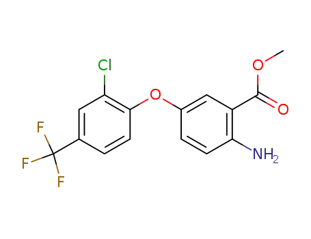 Molecular Structure of 58105-66-1 (methyl 2-amino-5-[2-chloro-4-(trifluoromethyl)phenoxy]benzoate)