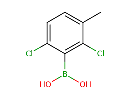 Molecular Structure of 851756-54-2 (2,6-Dichloro-3-methylphenylboronic acid)