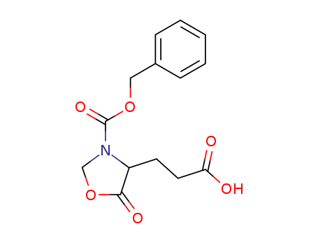 Molecular Structure of 19525-56-5 (4-Oxazolidinepropanoic acid, 2-oxo-3-[(phenylmethoxy)carbonyl]-)