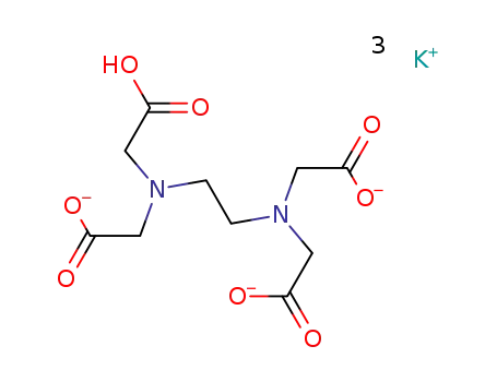 Molecular Structure of 17572-97-3 (Tripotassium hydrogen ethylenediaminetetraacetate)