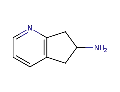 Molecular Structure of 654676-62-7 (5H-Cyclopenta[b]pyridin-6-amine,6,7-dihydro-(9CI))