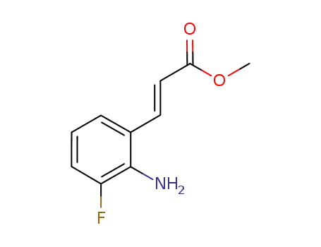 Molecular Structure of 690664-20-1 (2-Propenoic acid, 3-(2-amino-3-fluorophenyl)-, methyl ester, (2E)-)