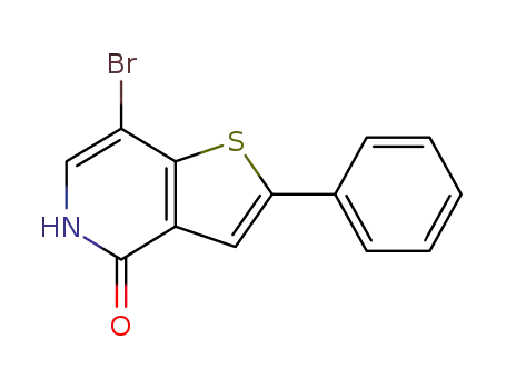Molecular Structure of 690636-04-5 (7-Bromo-2-phenylthieno[3,2-c]pyridin-4(5H)-one)