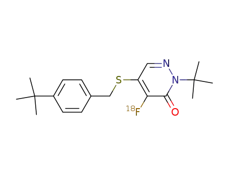 Molecular Structure of 1059611-74-3 (2-tert-butyl-4-[18F]-fluoro-5-(4-tert-butylbenzyl)-thio-3(2H)-pyridazinone)