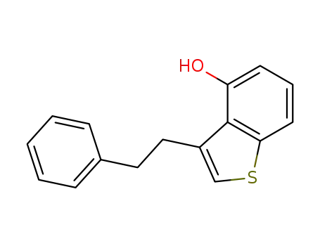 Molecular Structure of 770745-55-6 (Benzo[b]thiophene-4-ol, 3-(2-phenylethyl)-)