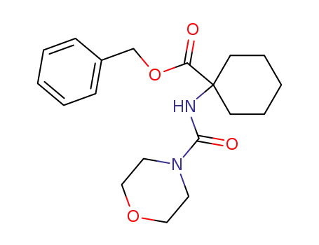 Molecular Structure of 387400-57-9 (Cyclohexanecarboxylic acid, 1-[(4-morpholinylcarbonyl)amino]-,
phenylmethyl ester)