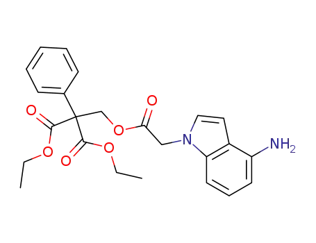 Propanedioic acid, [[[(4-amino-1H-indol-1-yl)acetyl]oxy]methyl]phenyl-,
diethyl ester