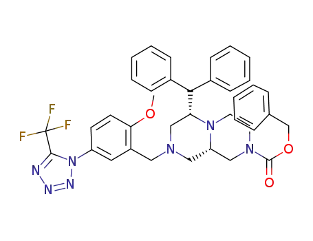 (4S,9AS)-4-benzhydryl-8-benzyloxycarbonyl-2-[2-methoxy-5-[5-(trifluoromethyl)-1H-tetrazol-1-yl]benzyl]octahydro-2H-pyrazino[1,2-a]pyrazine