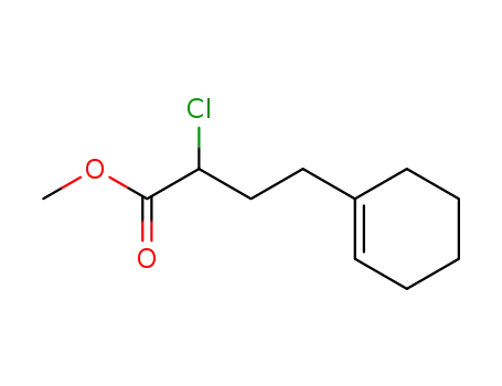Molecular Structure of 89398-16-3 (Methyl α-chloro-1-cyclohexene-1-butanoate)