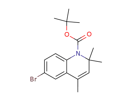 Molecular Structure of 179894-35-0 (tert-butyl 6-bromo-2,2,4-trimethylquinoline-1(2H)-carboxylate)