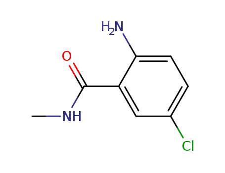 Molecular Structure of 19178-37-1 (2-amino-5-chloro-N-methylbenzamide(SALTDATA: FREE))