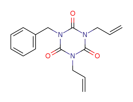 Molecular Structure of 27694-82-2 (S-Triazine-2,4,6(1H,3H,5H)-trione, 1-benzyl-3,5-diallyl-,)