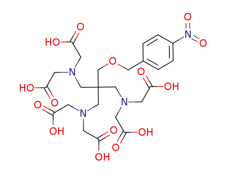 Molecular Structure of 803733-52-0 (2-[bis(carboxymethyl)aminomethyl]-2-[(4-nitrobenzyl)oxymethyl]propylene-1,3-dinitrilotetraacetic acid)