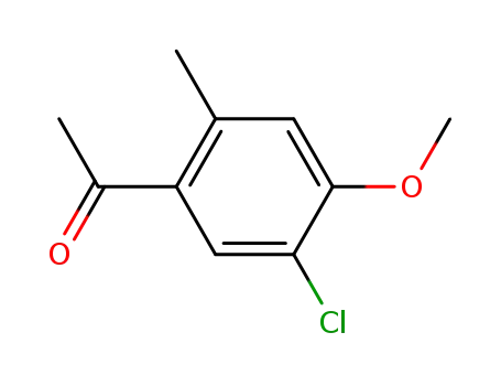 Molecular Structure of 103039-12-9 (Ethanone, 1-(5-chloro-4-methoxy-2-methylphenyl)-)