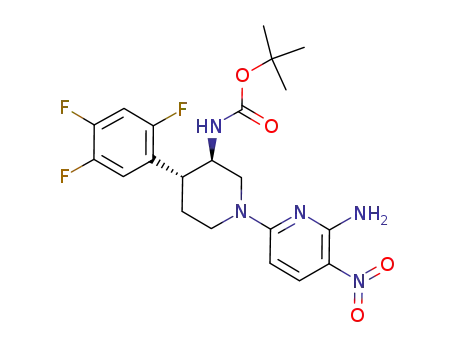 tert-butyl [(3R,4R)-1-(6-amino-5-nitropyridin-2-yl)-4-(2,4,5-trifluorophenyl)piperidin-3-yl]carbamate