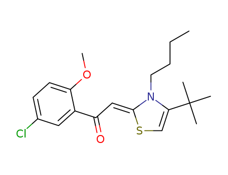 Ethanone, 2-[3-butyl-4-(1,1-dimethylethyl)-2(3H)-thiazolylidene]-1-(5-chloro-2-methoxyphenyl)-, (2Z)-