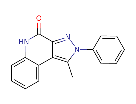 Molecular Structure of 109740-11-6 (4H-Pyrazolo[3,4-c]quinolin-4-one, 2,5-dihydro-1-methyl-2-phenyl-)