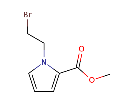 Molecular Structure of 123257-05-6 (1H-Pyrrole-2-carboxylic acid, 1-(2-bromoethyl)-, methyl ester)