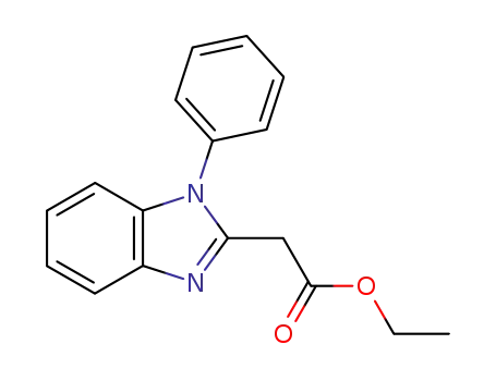 Molecular Structure of 7767-16-0 (1H-Benzimidazole-2-acetic acid, 1-phenyl-, ethyl ester)