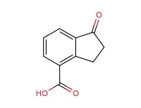 Molecular Structure of 56461-20-2 (1-Oxo-indan-4-carboxylic acid)