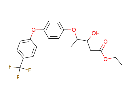 Molecular Structure of 80071-73-4 (Pentanoic acid, 3-hydroxy-4-[4-[4-(trifluoromethyl)phenoxy]phenoxy]-,
ethyl ester)