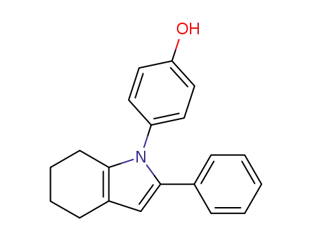 Molecular Structure of 27503-29-3 (Phenol, 4-(4,5,6,7-tetrahydro-2-phenyl-1H-indol-1-yl)-)