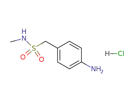 Molecular Structure of 88918-84-7 (4-Amino-N-methylbenzenemethanesulfonamide hydrochloride)